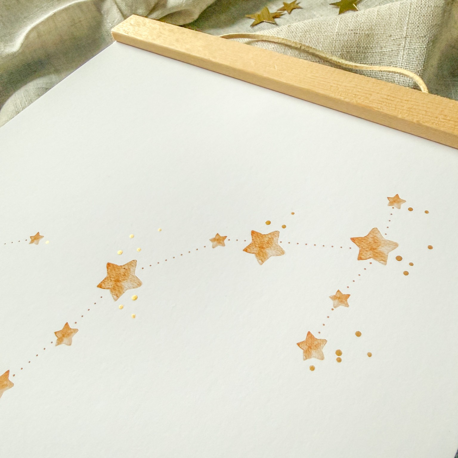 gwiazdozbiór w stylu akwarelowym