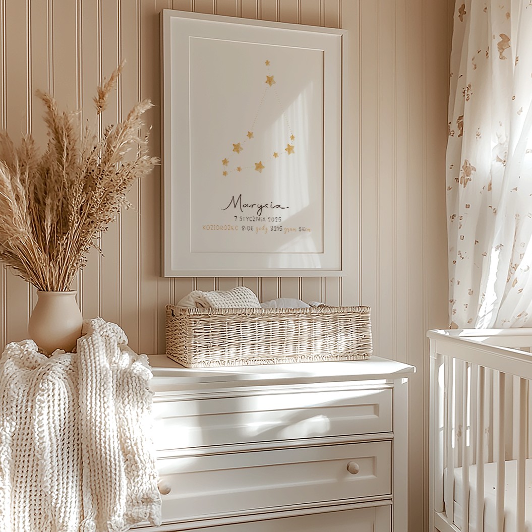 metryczka minimalistyczna z gwiazdkami