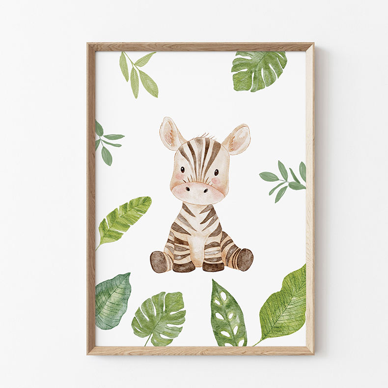 Plakat do pokoju niemowlaka z zebrą